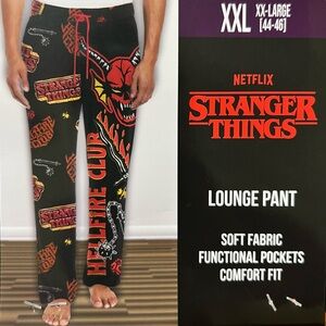 Netflix Stranger Things Hellfire Club Lounge Pants - Black and Red